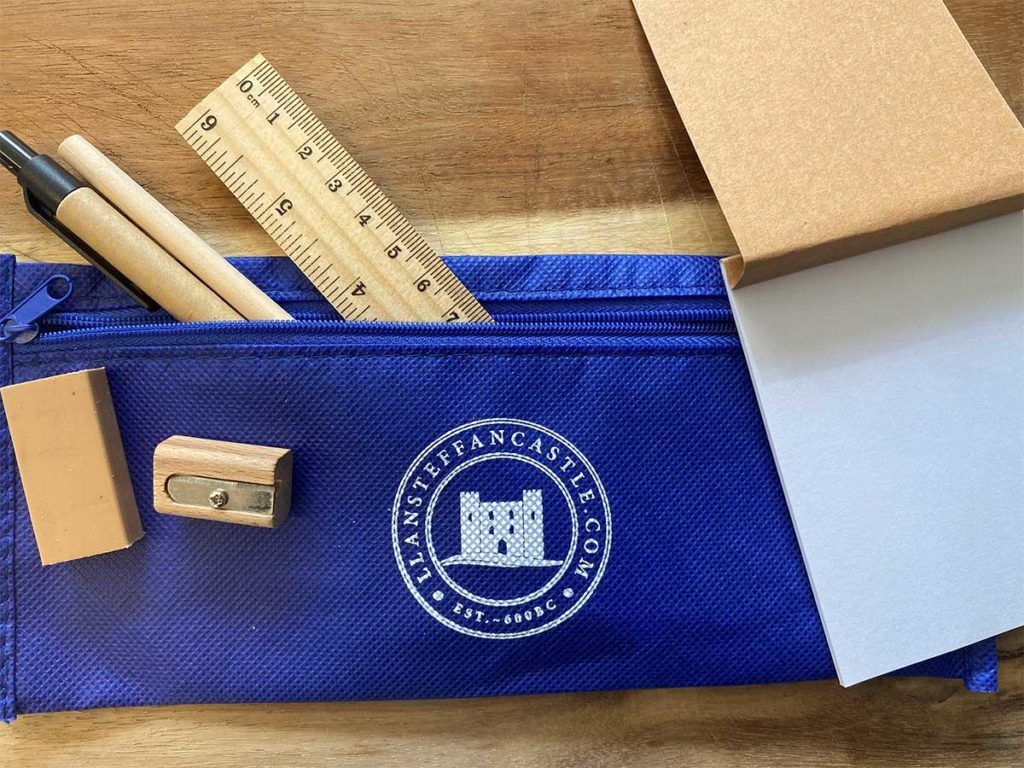 Eco friendly pencil case with accessories